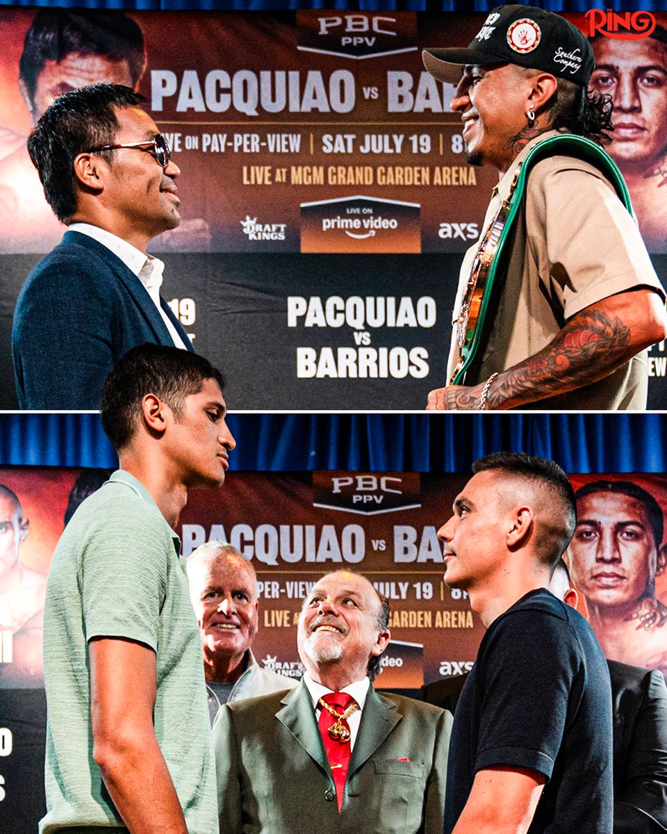 The first face-offs from the Manny Pacquiao vs Mario Barrios card on July 19th 😤

Sebastian Fundora is set to rematch Tim Tszyu as the co-main event 🥊