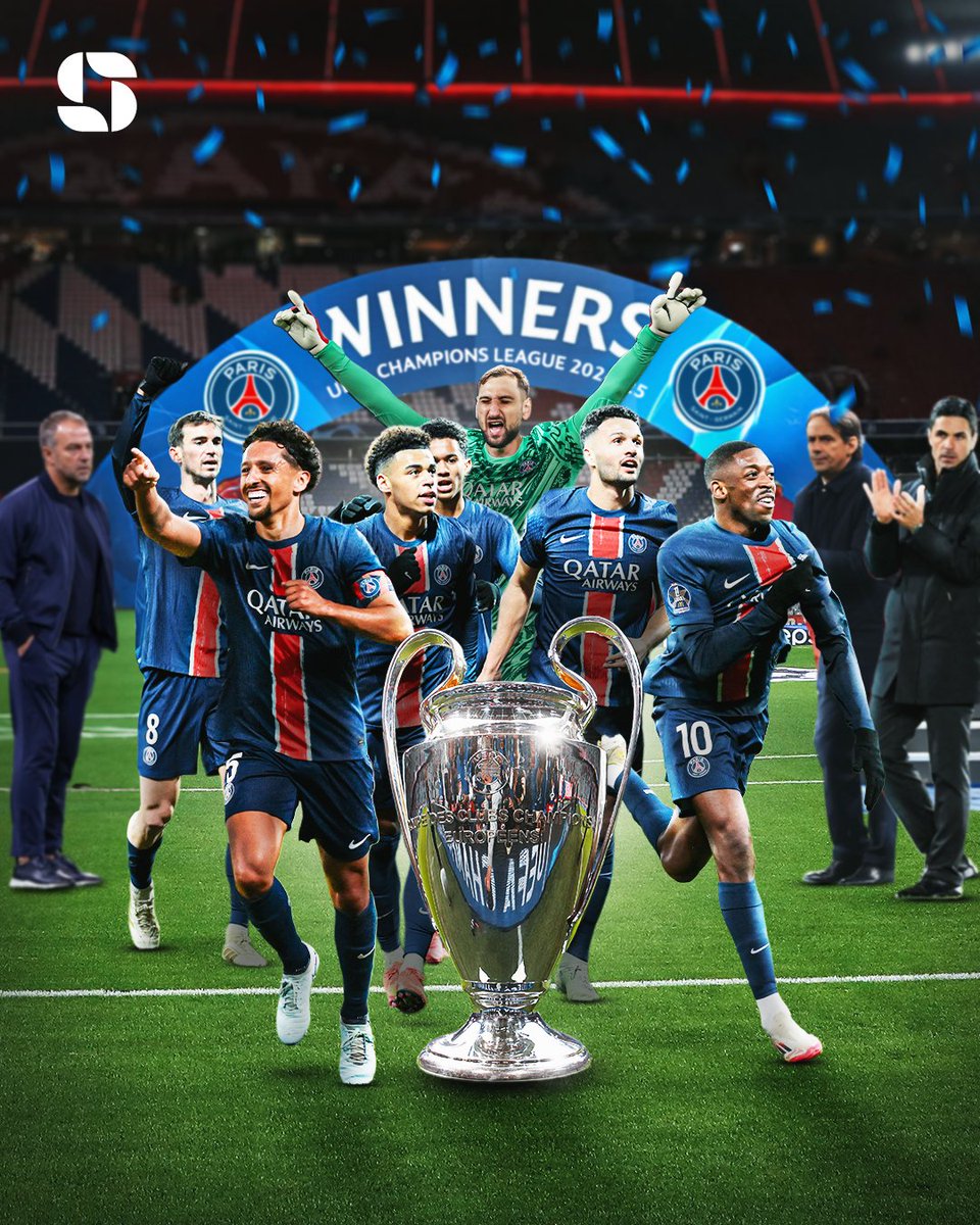 Squawka's tweet photo. @ChampionsLeague PSG are the first ever French men’s side to win the treble.

🏆 Ligue 1
🏆 Coupe de France
🏆 Champions League

Luis Enrique does what no PSG manager could do before him and wins the Champions League. 👏 https://t.co/RNKf0cmECz