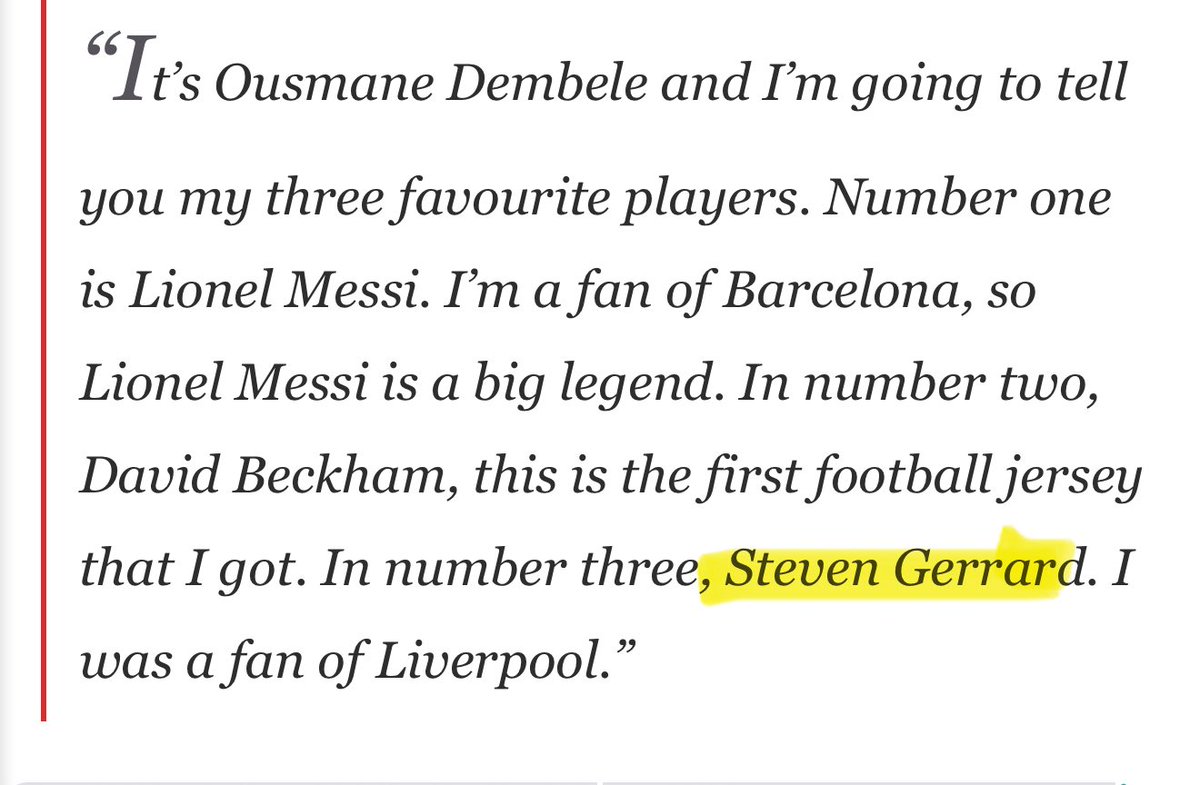 A Muslim &amp; a Steven Gerrard fan i love you <a href="/dembouz/">Ousmane Dembélé</a> ❤️