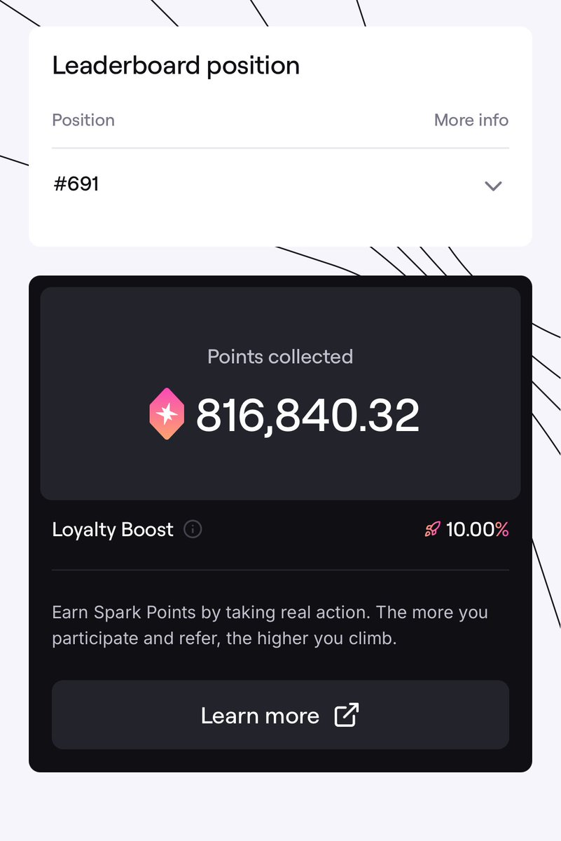 hulkata2550's tweet photo. @cookiedotfun and @sparkfinance hii 

Rank #691 https://t.co/3w3Ui9J7Bj