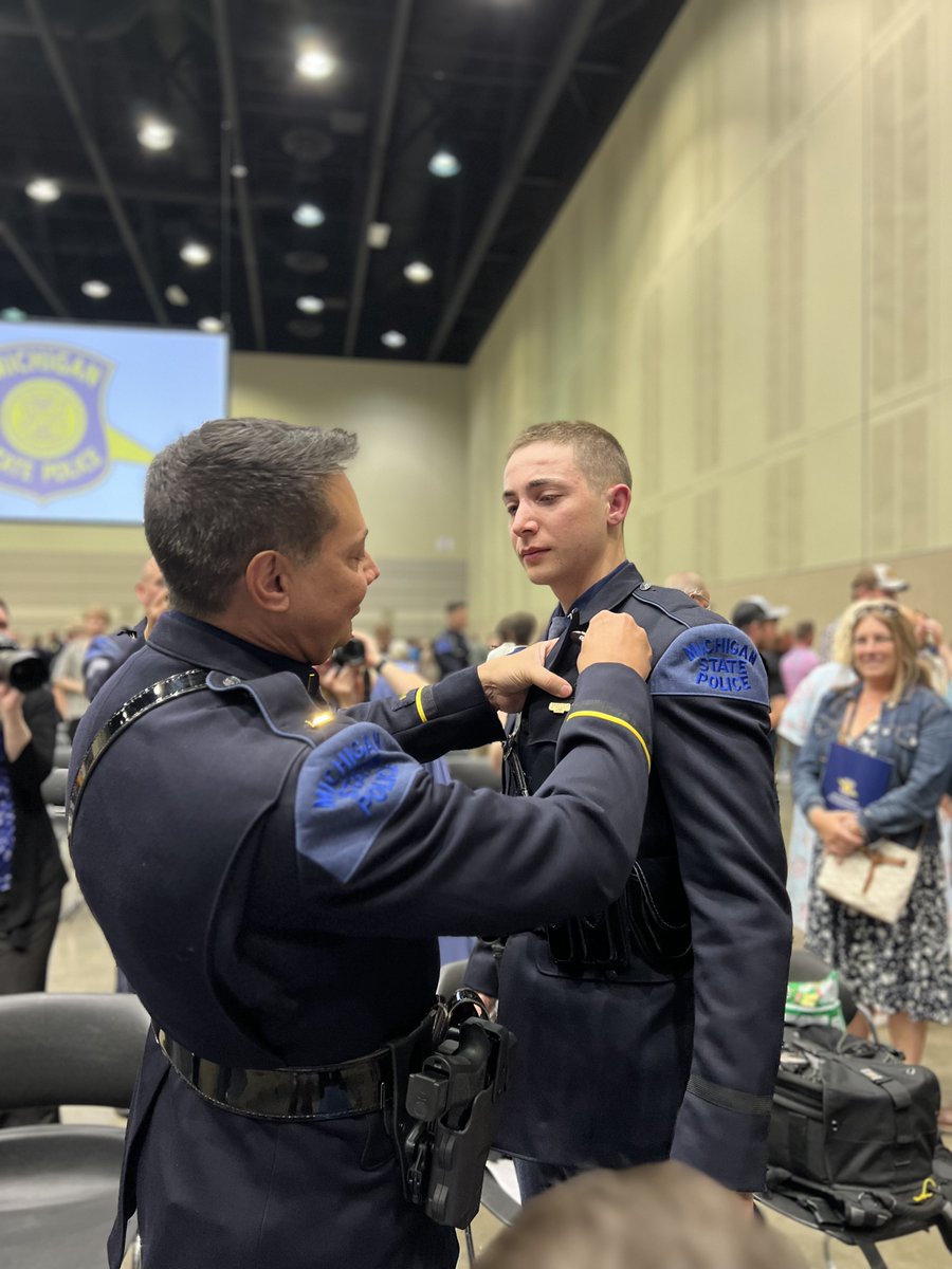 MichEMHS (@michemhs) on Twitter photo For 30 years, S/Lt. DeCastro has served <a href="/MichStatePolice/">Michigan State Police</a> with honor currently serving as the Region 7 District Coordinator for EMHSD.
This week, one of his sons joined the MSP ranks as a graduate of the 148th Recruit School. Another son supports MSP behind the scenes in our For 30 years, S/Lt. DeCastro has served <a href="/MichStatePolice/">Michigan State Police</a> with honor currently serving as the Region 7 District Coordinator for EMHSD.
This week, one of his sons joined the MSP ranks as a graduate of the 148th Recruit School. Another son supports MSP behind the scenes in our