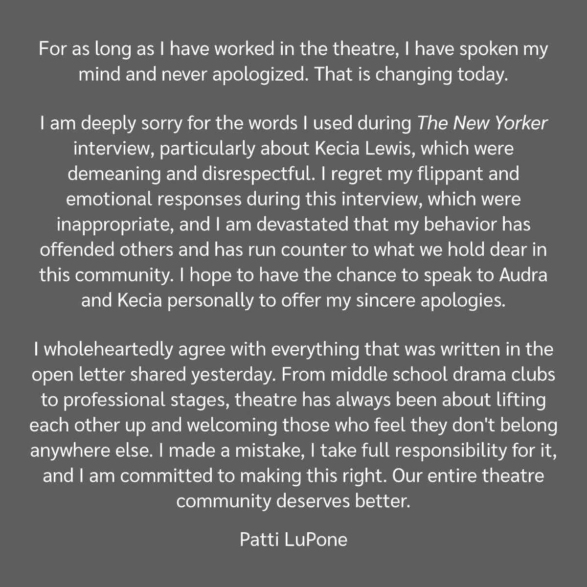 This is a good apology statement