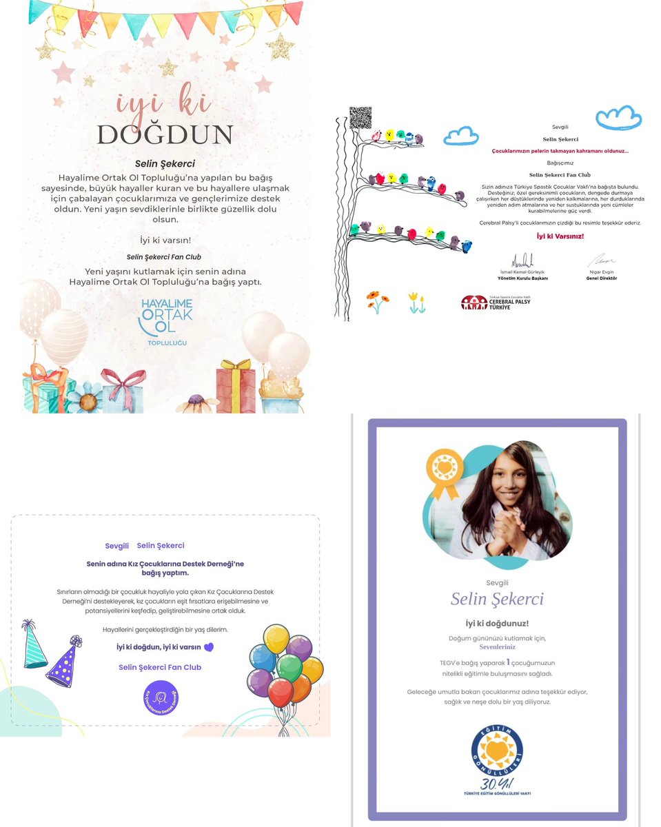 Aramızda başka bir bağın olduğuna inandık hep. Seni bu dünyada en çok kıymet verdiğin çocukları mutlu ederek mutlu edebileceğimizi biliyoruz. Çocuklar iyi ki varlar ve hep sağlıklı mutlu olsunlar...  

İyi ki doğdun iyi ki varsın Selin 💜

#SelinŞekerci #Sşfc