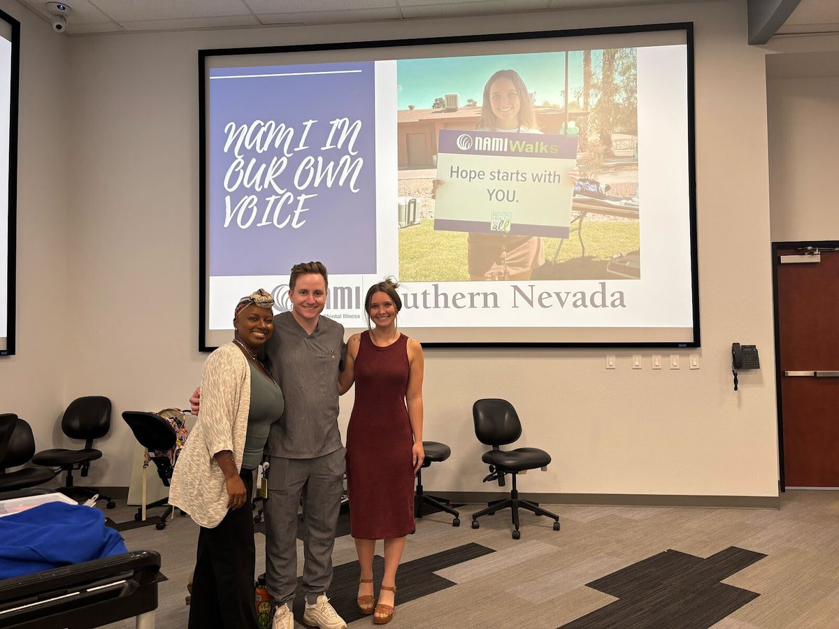 Thank you to Touro University for having NAMI SNV give an In Our Own Voices Presentation to kick off #MentalHealthAwarenessMonth!
We're available to give free mental health presentations throughout the year. Learn more here:  form.jotform.com/242767139751061
@touronevada #yourstorymatters