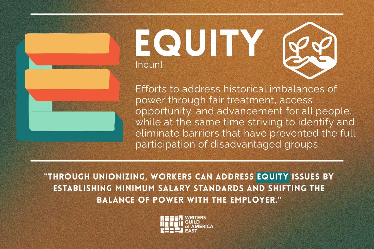 Union A-Z: Equity is foundational to both the role of a union, and the lives of our members. #1u