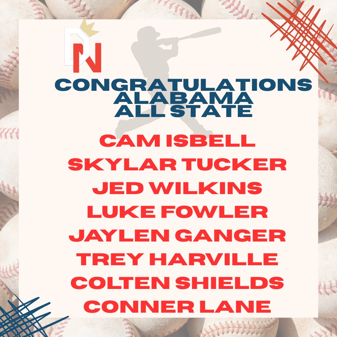 Congratulations to our Dinger Nation guys who made All State in Alabama #dingernation⚾️