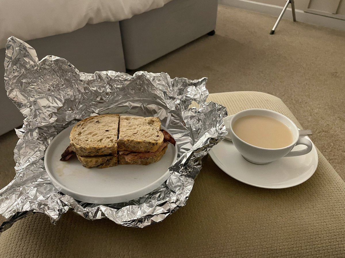 The pub where I’m staying on this #HamzasWildWorld road trip tour kindly made me a bacon sandwich for tomorrow’s breakfast. Seeing as it’s fresh I thought I’d go early a few hours early and have it now.