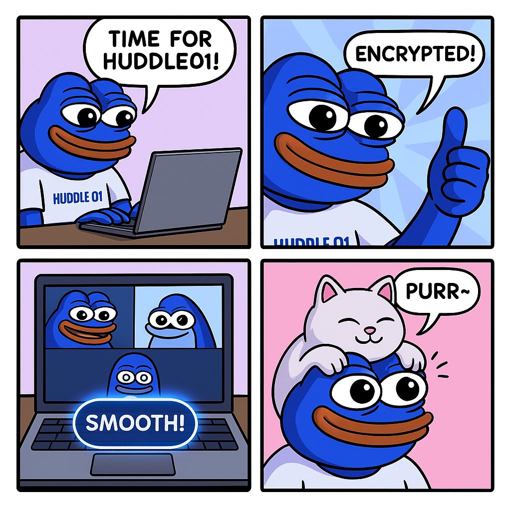 LAChroniclesRPG's tweet image. Pepe’s all set for his @huddle01com  call:
✅ Encrypted
✅ Super smooth
😺 Cat-approved
The only platform that’s both secure and adorable.

@MeetOnHuddle01  #Web3Comms #EncryptedCalls #CuteAndSecure