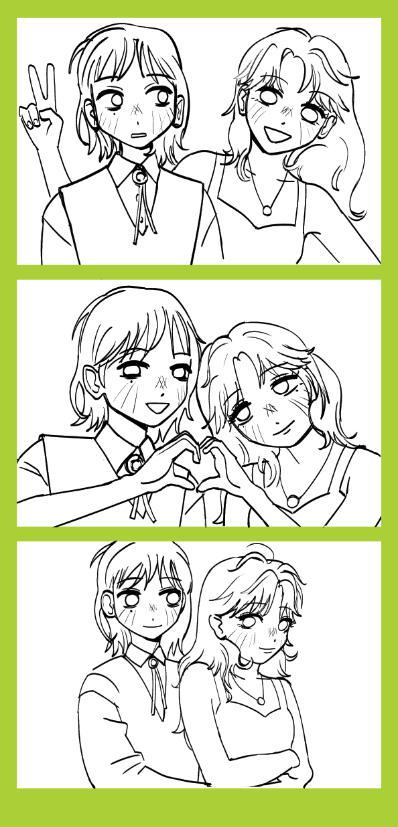 ssaemii_'s tweet image. green yuri prom night