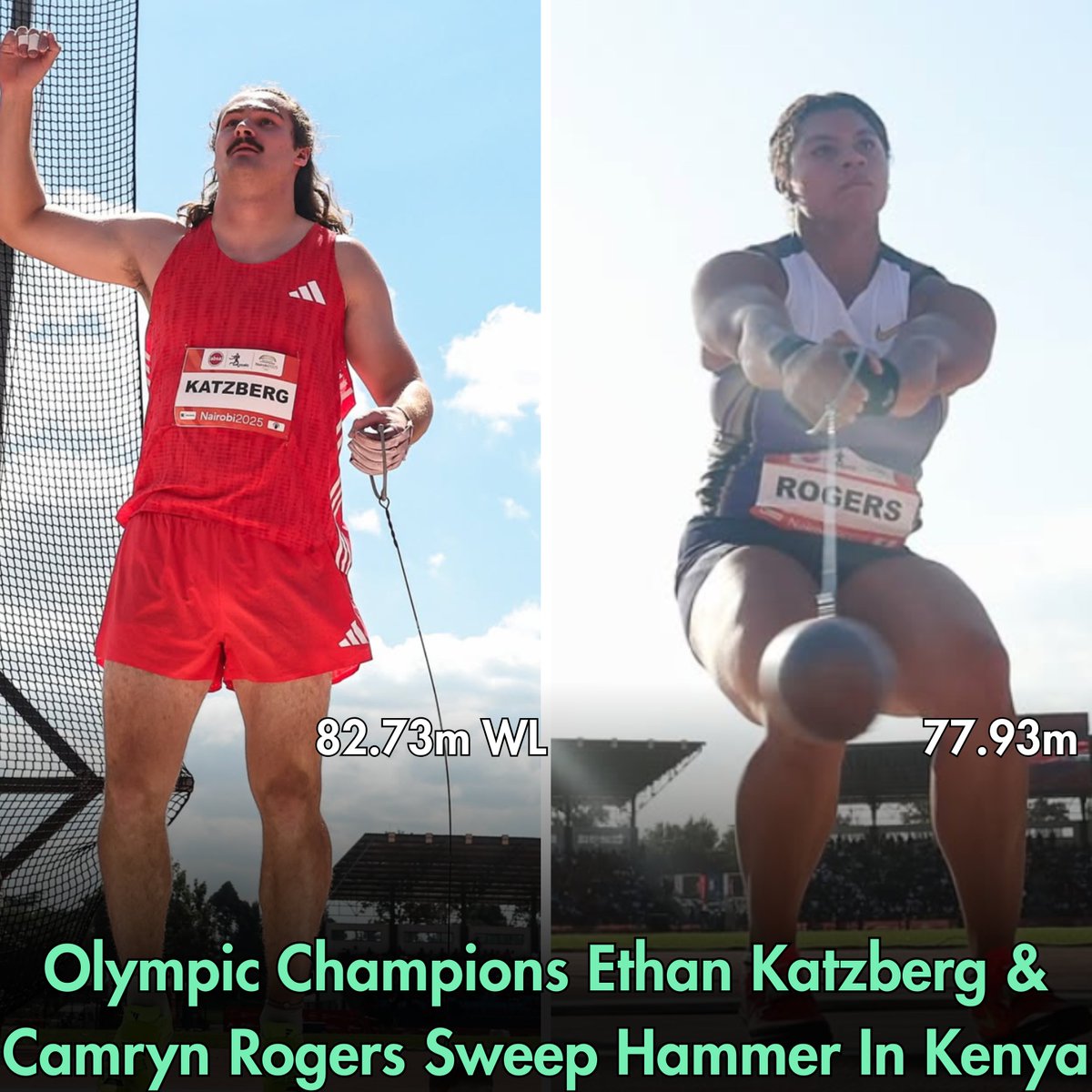 Beau Throws (@beau_throws) on Twitter photo No Olympic hangover here💪
Ethan Katzberg and Camryn Rogers took care of business at the <a href="/KipKeinoClassic/">Kip Keino Classic Continental Tour</a> with Ethan throwing a world-leading 82.73m.
📸<a href="/AyodiKelly/">Kelly Ayodi</a> No Olympic hangover here💪
Ethan Katzberg and Camryn Rogers took care of business at the <a href="/KipKeinoClassic/">Kip Keino Classic Continental Tour</a> with Ethan throwing a world-leading 82.73m.
📸<a href="/AyodiKelly/">Kelly Ayodi</a>