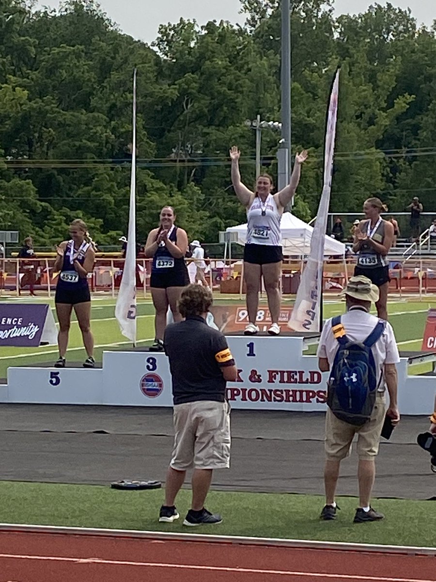 Class 4 Girls Discus State Champion 

Doesn’t get much better than that!!!!