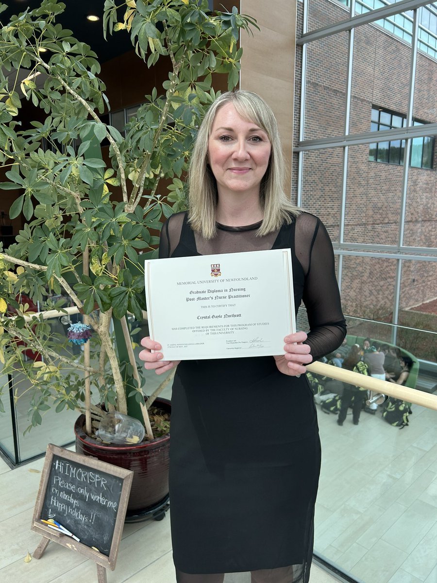 crystalnorthcot's tweet photo. 🎓 Officially graduated! 🎉

Say hello to one of the newest Nurse Practitioner graduates in NL — proud to be part of the MUN NP Class of 2025! 💙 #NPGrad #ClassOf2025 #MUN https://t.co/qVKj9tMiy7