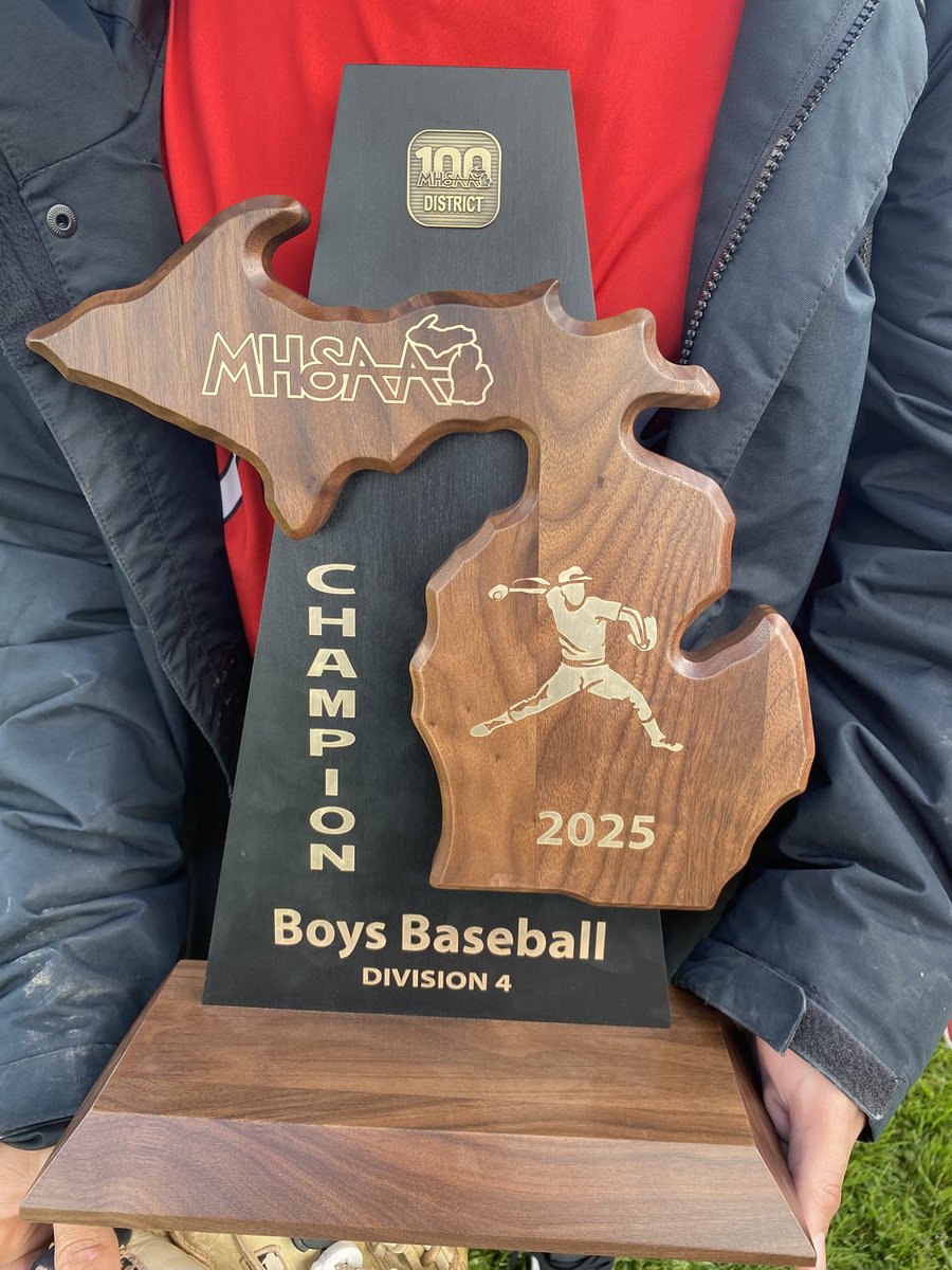 Did what we were supposed to!! 12-1 over Capac and 14-1 over Dryden. 7th District Title in 7 years.  1st goal done!!