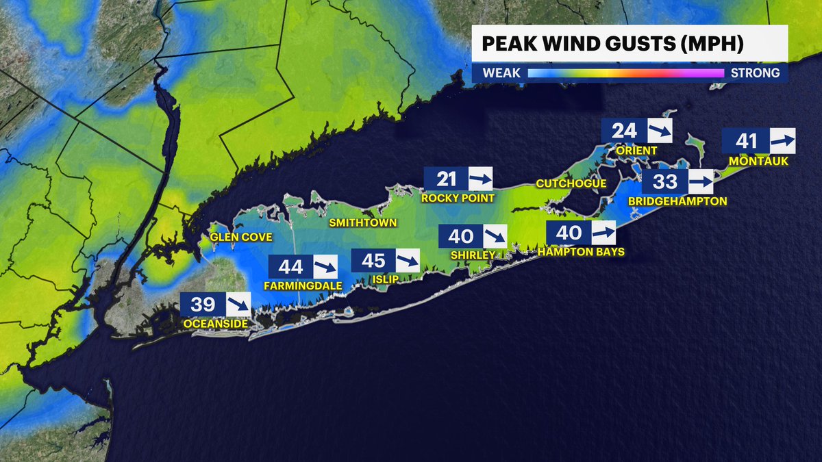 JSeawright_TVWX's tweet photo. Have you been feeling that breeze? 

Peak wind gusts have been in the mid-low 40s in Suffolk County and very close to it in parts of Nassau County

Winds will thankfully not be too strong by Sunday
#longisland #nywx https://t.co/OjeDaCqJGT