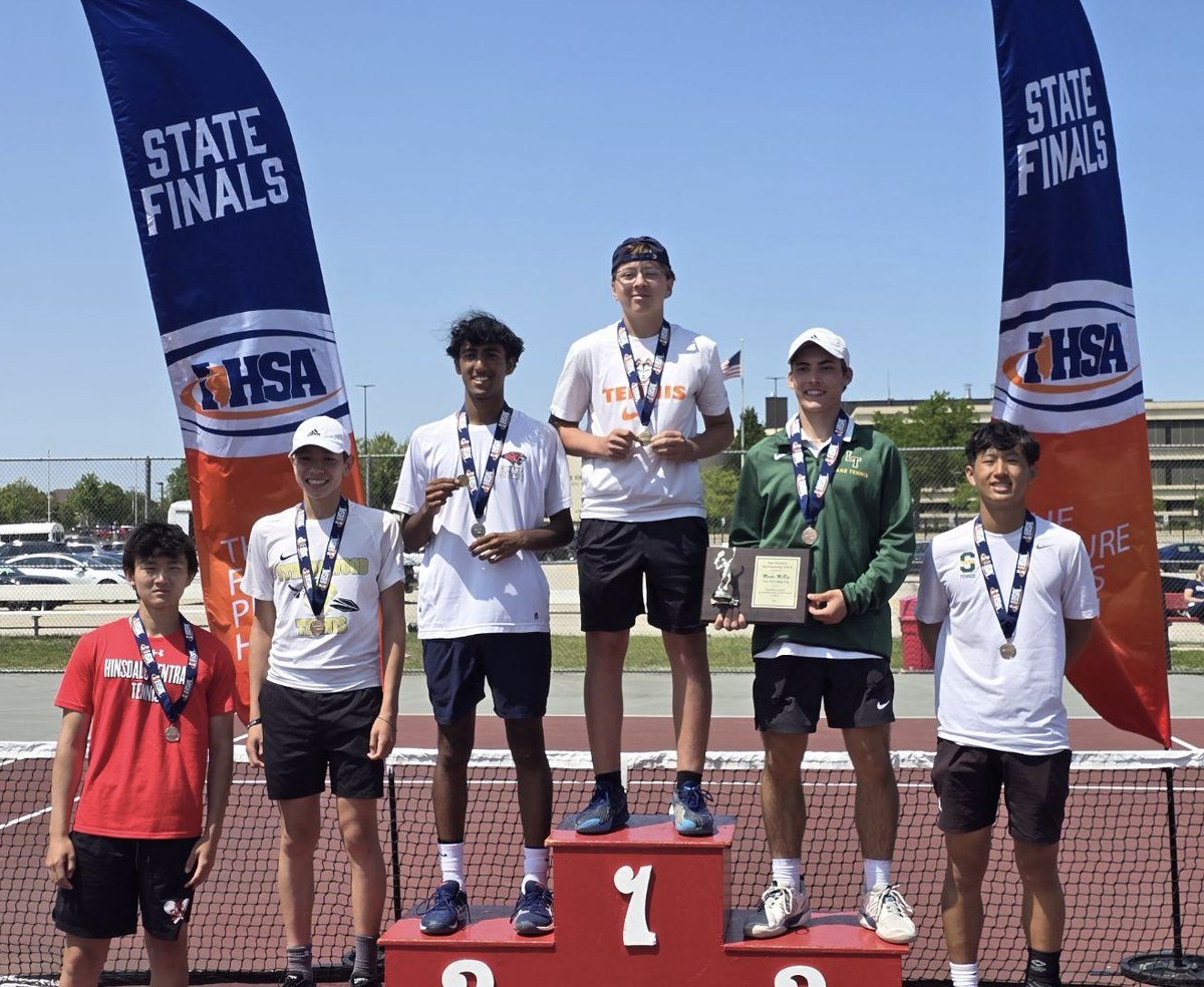 2⃣0⃣2⃣5⃣ #IHSA BOYS #TENNIS STATE FINALS🎾

🎾SINGLES 🎾

🏆CLASS 1⃣A🏆
🥇Nicholas Patrick, Alleman
🥈Benedict Graft, Marmion
🥉Dash Smith, Chicago University

🏆CLASS 2⃣A🏆
🥇Matthew Sikorski, Hersey
🥈Kabir Motwani, Conant
🥉Marko McRae, Lane Tech