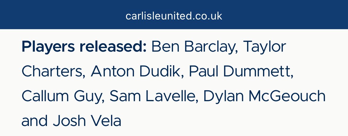 Victor Meldrew (@v1ctor_meldrew) on Twitter photo Northern football I’ve worked out the transfer strategy, let’s sign Carlisle’s released players, look out for these names joining <a href="/htafc/">Huddersfield Town</a> soon. UTT #htafc Northern football I’ve worked out the transfer strategy, let’s sign Carlisle’s released players, look out for these names joining <a href="/htafc/">Huddersfield Town</a> soon. UTT #htafc