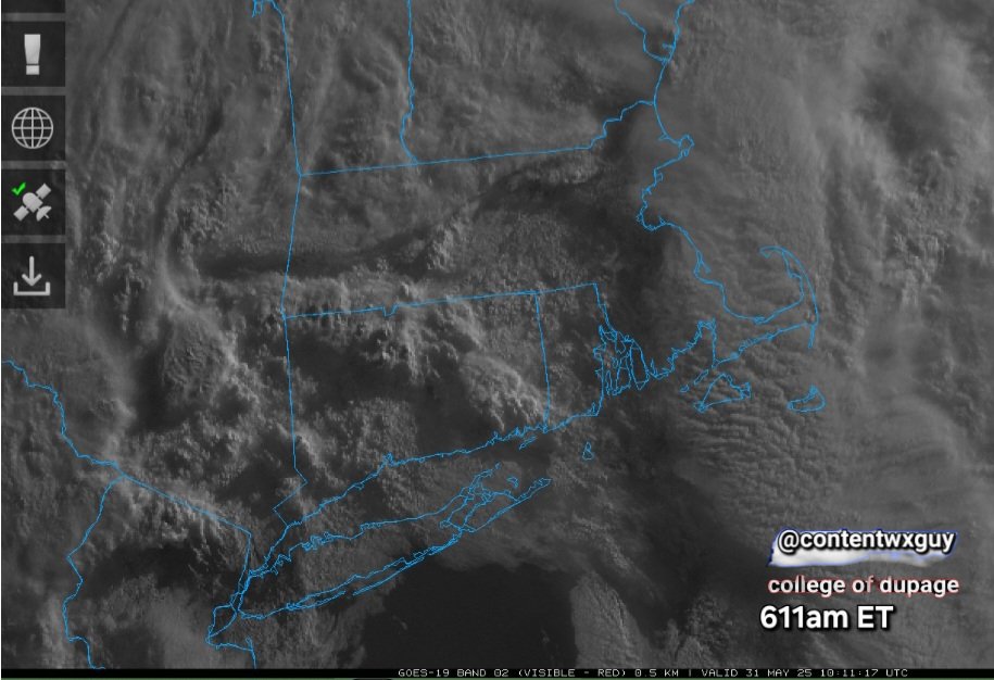 Sunrise highlighted convection over the Tri-State was also an eye grabber.