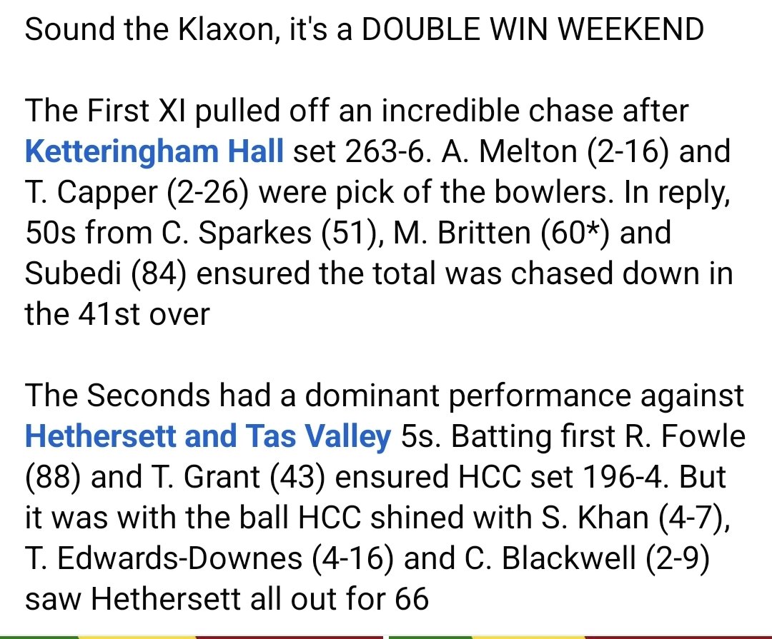 DOUBLE WIN WEEKEND KLAXON