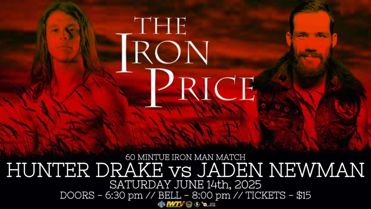 TWE Chattanooga (@twe_chattanooga) on Twitter photo TWE Presents: "The Iron Price"
Saturday June 14th!
The man to score the most falls in 1 hour will be the winner!
"The Moral Compass" <a href="/Jaden4Real/">J A D E N N E W M A N (Professional Wrestler)</a>
vs
"The Heartbreak Carnie" <a href="/the_hunterdrake/">Hunter Drake</a>
60 Minute Iron Man Match
8:00 PM Bell
Tickets on sale now!!
twechattanooga.square.site TWE Presents: "The Iron Price"
Saturday June 14th!
The man to score the most falls in 1 hour will be the winner!
"The Moral Compass" <a href="/Jaden4Real/">J A D E N N E W M A N (Professional Wrestler)</a>
vs
"The Heartbreak Carnie" <a href="/the_hunterdrake/">Hunter Drake</a>
60 Minute Iron Man Match
8:00 PM Bell
Tickets on sale now!!
twechattanooga.square.site