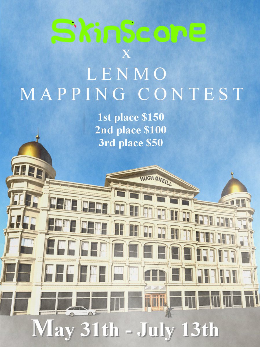 Hello Counter-Strike Community,
The Lenmo Dev Team will be hosting a 2v2 mapping contest for Counter-Strike 2 sponsored by <a href="/SkinscoreApp/">Skinscore</a> ! There is a $300 value prize pool so hurry and join the server listed in our bio for more details!
