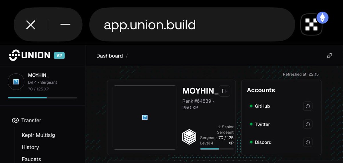 Guess what 🙂‍↔️

I managed to do 100 total transfers

But I split it amongst the tasks. Some transfers to xion, some to Babylon and some to holesky

I can’t believe I did 100 transfers 🤣. Wow <a href="/union_build/">Union</a>  changed me 

The night isn’t over yet so maybe I’d reach my goal 🤷🏽‍♀️