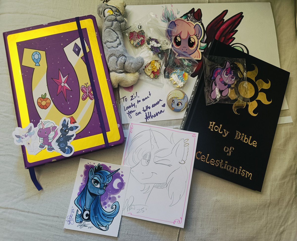 I brought this drawing to EponaFest and got it signed by Athena Karkanis!!! Here's the final haul of the day btw :]