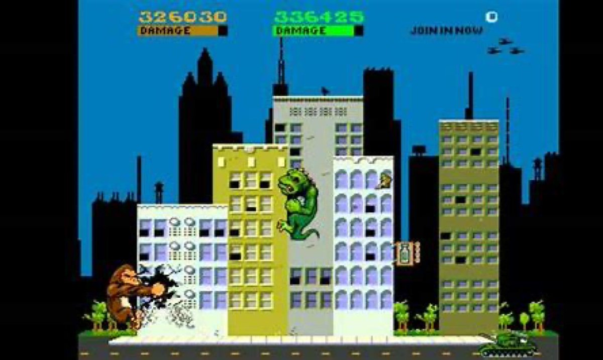 New retro game beaten: Rampage (arcade).

128 levels. Took 2 hours.

Rented this one for NES a lot as a kid. It was fun to just smash buildings. Never got far though.

I was very surprised to see my hometown of Green Bay, WI be one of the stages to smash apart! #retrogaming