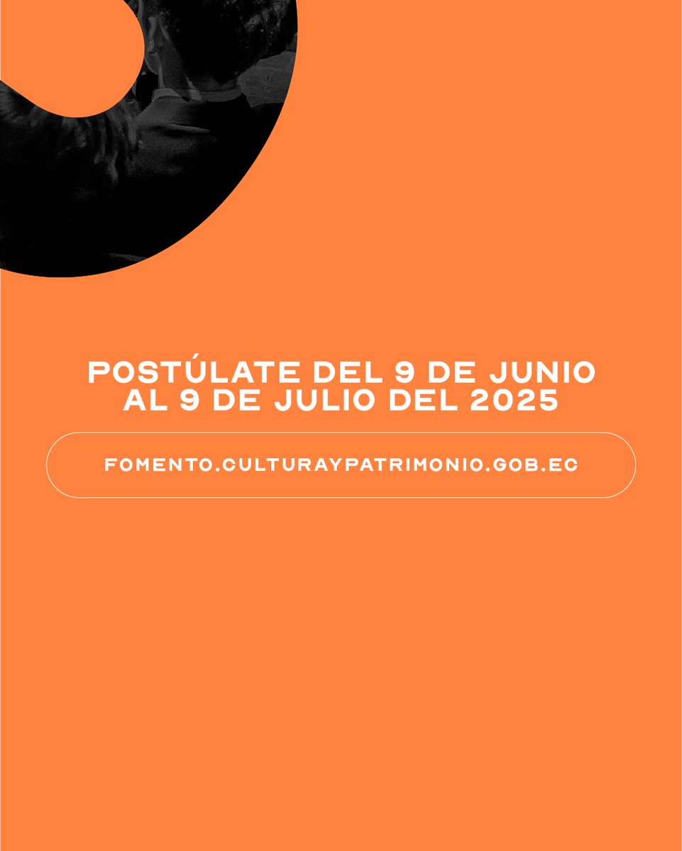 El concurso "Programas Educativos para Artes Visuales" 
Para mediana trayectoria se entregará $20.000 al ganador.
Para larga trayectoria se entregarán $40.000 por cada ganador.
Postúlate del 9 de junio al 9 de julio dfomento.culturaypatrimonio.gob.ec