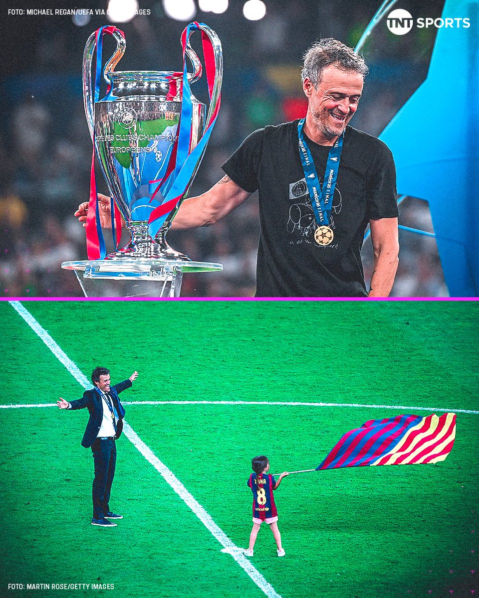 "Lembro de uma foto incrível que tenho com ela na final da Champions em Berlim, fincando uma bandeira do Barcelona no campo. Minha filha não estará fisicamente comigo, 𝙢𝙖𝙨 𝙚𝙨𝙩𝙖𝙧𝙖́ 𝙚𝙨𝙥𝙞𝙧𝙞𝙩𝙪𝙖𝙡𝙢𝙚𝙣𝙩𝙚. Isso pra mim é muito importante." - Luis Enrique 🥹😭🏆