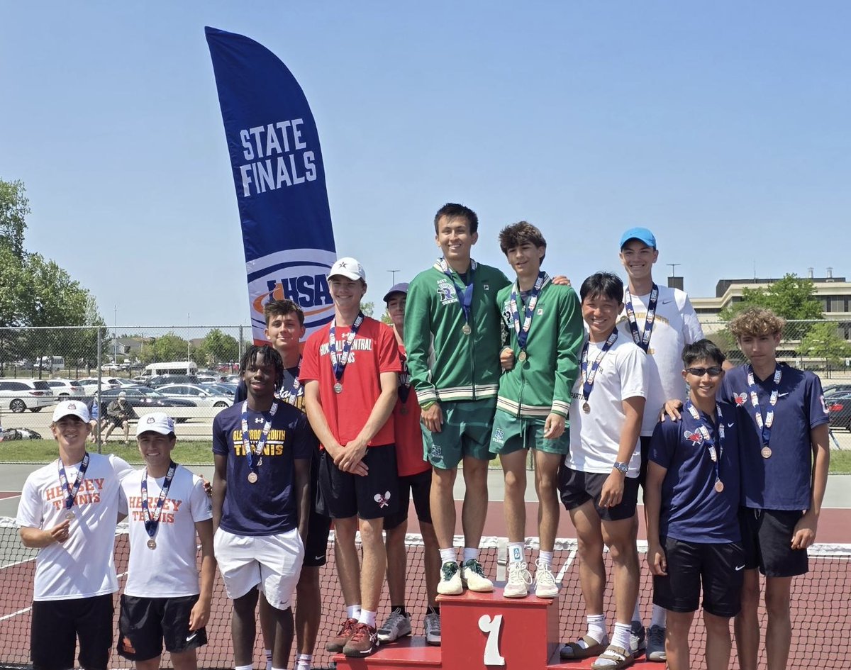 2⃣0⃣2⃣5⃣ #IHSA BOYS TENNIS STATE FINALS🎾

🎾DOUBLES🎾

🏆CLASS 2⃣A🏆
🥇Chris Ackerman &amp; Jayden Dussias, New Trier 
🥈Nicholas Marringa &amp; Kyle McCain, Hinsdale Central
🥉Troy Kaneshiro &amp; Max Manoshin, Glenbrook North