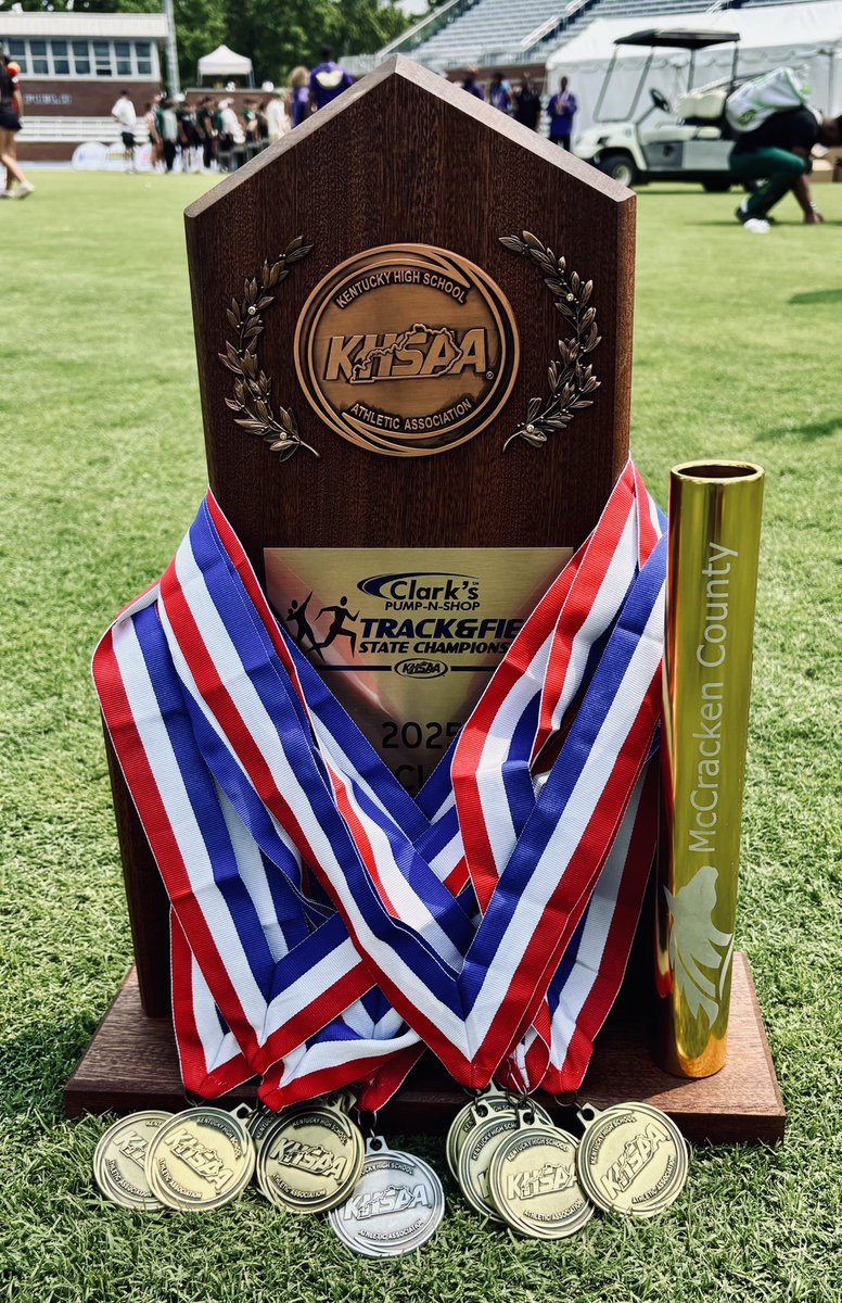 CONGRATULATIONS McCracken County Men’s Track &amp; Field Team on their 4th Place Finish at the KHSAA Class 3A State Championships! Including Three State Champions 4x100, 4x200, 200m Dash &amp; One State Runner-up in Pole Vault!