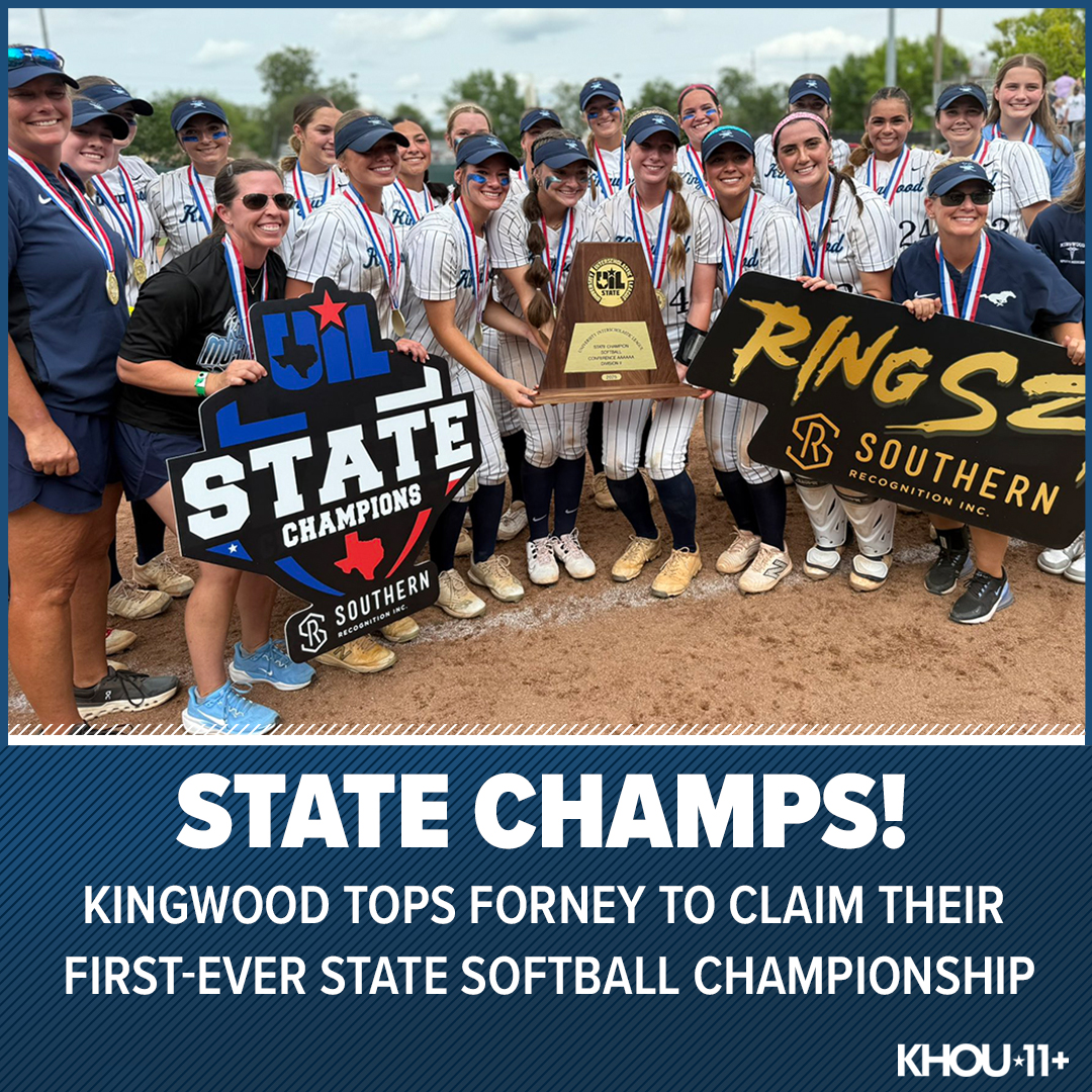 KHOU 11 News Houston (@khou) on Twitter photo CONGRATULATIONS KINGWOOD!
The Mustangs topped Forney to win their first-ever state softball championship! <a href="/KingwoodSB/">Kingwood HS Softball</a> <a href="/HumbleISD/">Humble ISD</a> <a href="/zacktKHOU/">Zack Tawatari</a>
Full story: khou.com/article/sports… CONGRATULATIONS KINGWOOD!
The Mustangs topped Forney to win their first-ever state softball championship! <a href="/KingwoodSB/">Kingwood HS Softball</a> <a href="/HumbleISD/">Humble ISD</a> <a href="/zacktKHOU/">Zack Tawatari</a>
Full story: khou.com/article/sports…