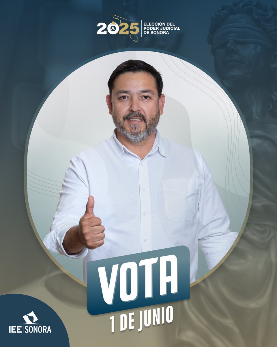 IEESonora's tweet image. Sé parte de la jornada electoral el 01 de junio.

#EleccionesSonora2025 #IEESonora #EleccionPoderJudicial