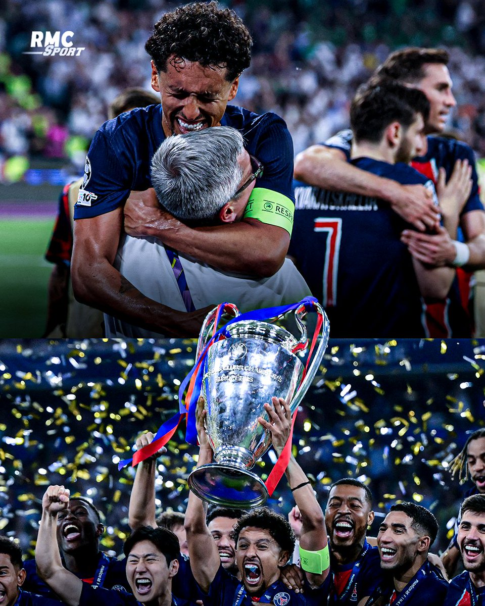 RMCsport's tweet image. 🥹 Marquinhos, la quête d'une vie, héros éternel de Paris.