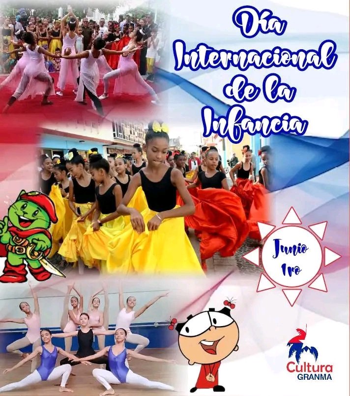 #CulturaGranma
Los niños son la esperanza del mundo, la esperanza del arte y de la cultura, a todos ellos, los que cursan nuestras escuelas de arte, los que integran los proyectos de los centros y los municipios, Muchísimas felicidades en el Día Internacional de la Infancia 🌹❤️