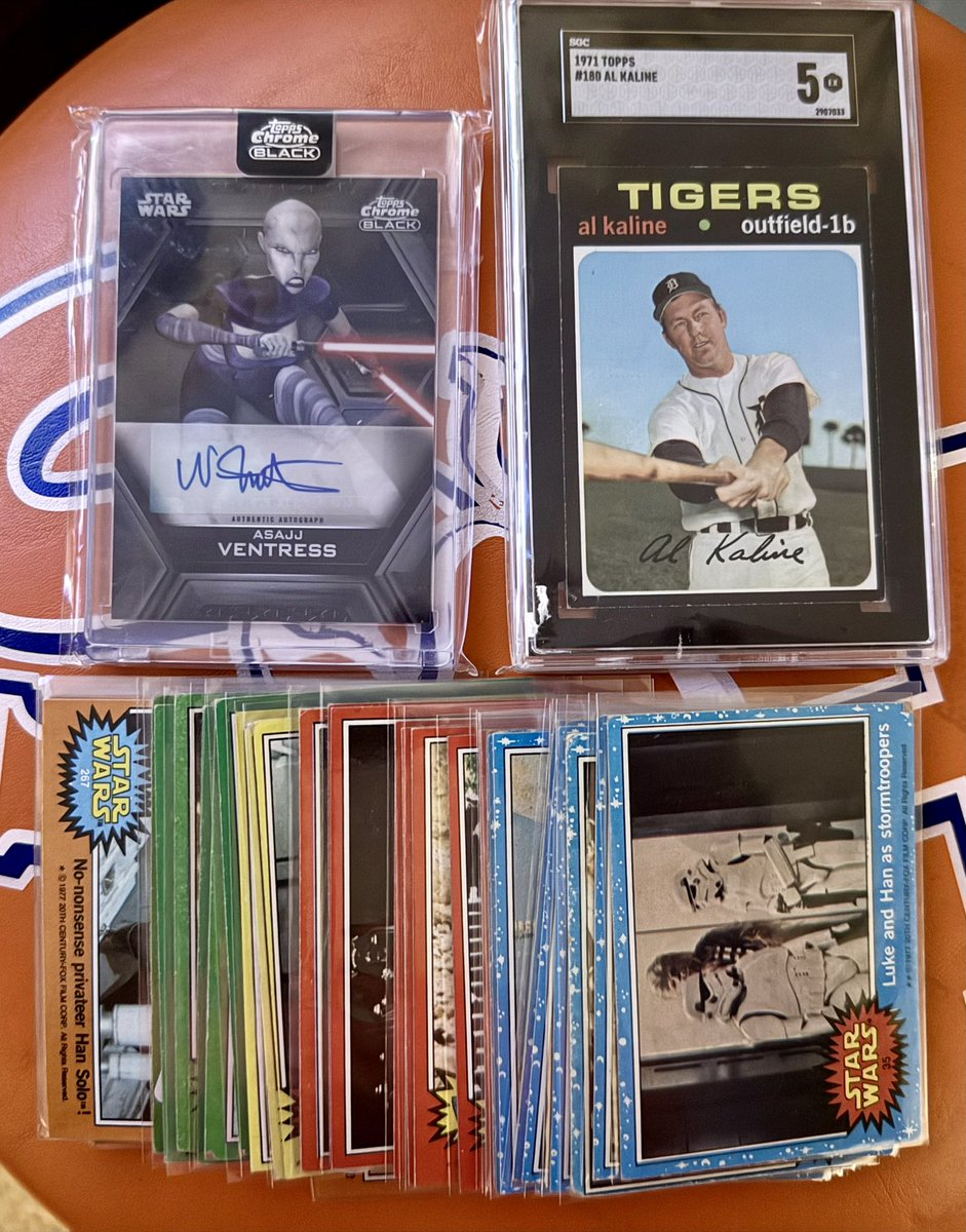 Hot Korner Kollection (@hotkorner) on Twitter photo Enjoyed the <a href="/ConroeCardShow/">ConroeSportsCardShow</a> today. Biggest one I’ve seen yet. Bought a few things, sold a little bit as well. Good mix of modern, vintage, some game used and graded tickets. I added to my Kaline collection and 1977 Star Wars set. Also picked up Ventress for my wife <a href="/CardPurchaser/">Card Purchaser</a> Enjoyed the <a href="/ConroeCardShow/">ConroeSportsCardShow</a> today. Biggest one I’ve seen yet. Bought a few things, sold a little bit as well. Good mix of modern, vintage, some game used and graded tickets. I added to my Kaline collection and 1977 Star Wars set. Also picked up Ventress for my wife <a href="/CardPurchaser/">Card Purchaser</a>