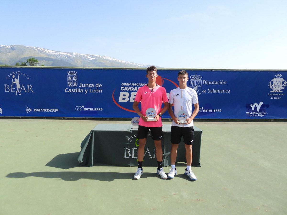 BejarCt's tweet photo. EL TORNEO INTERNACIONAL DE TENIS JUNIOR CIUDAD DE BÉJAR LLEGA A SU FIN

Mañana, domingo, 1 de junio, concluye el ITF JUNIOR CIUDAD DE BÉJAR, con la disputa de las dos finales individuales, masculina y femenina.

A las 10:00 horas comenzará la final masculina en la Central. https://t.co/HNnRDTPqCD