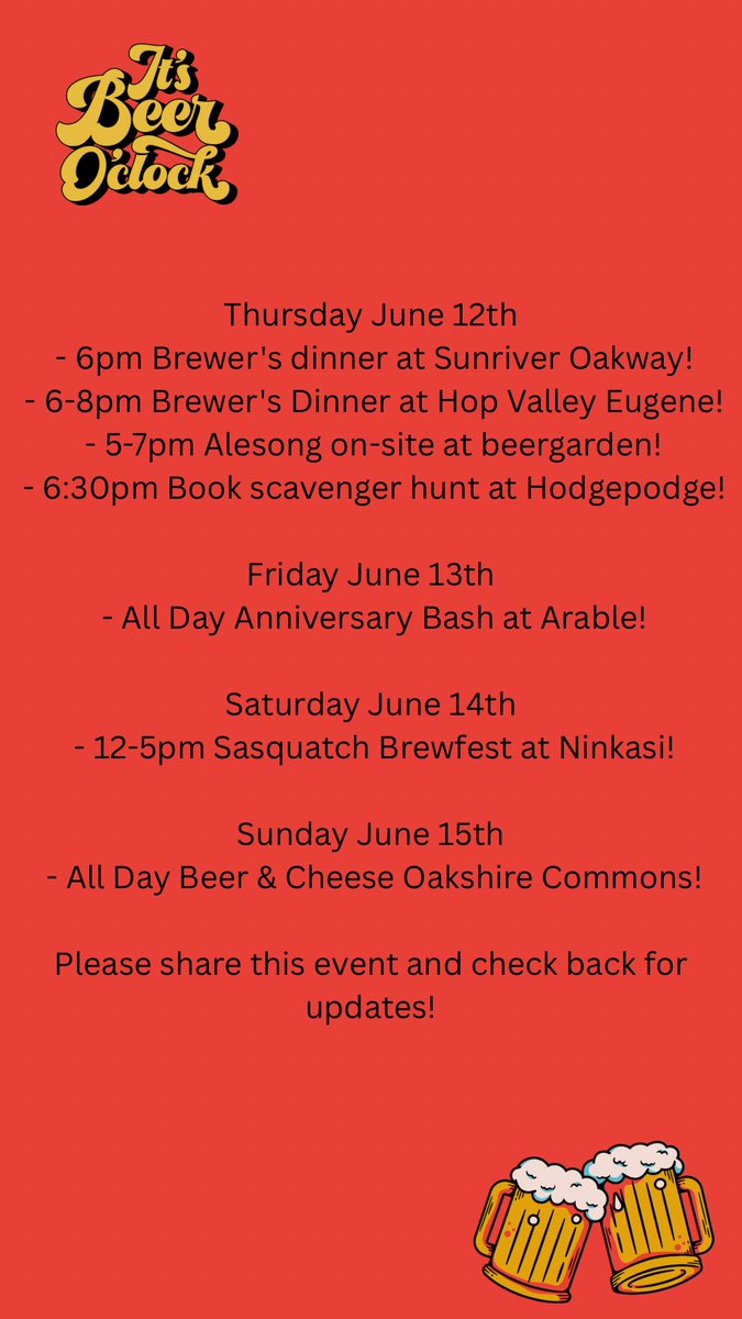Eugene Beer Week (@eugenebeerweek) on Twitter photo 