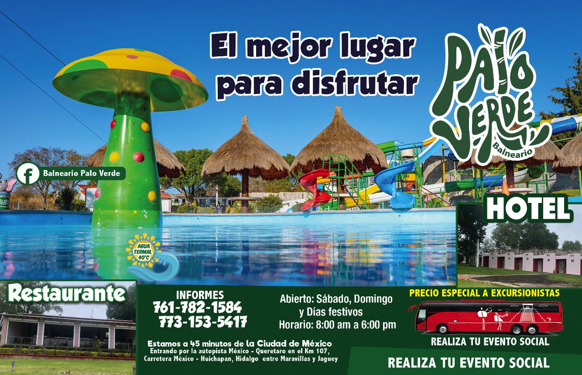 #BalnearioPaloVerde
Es el primer balneario ubicado en el municipio de Nopala de Villagrán. Es el más próximo al Estado de México y a la Ciudad de México, esto lo convierte en una excelente opción para disfrutar de un fin de semana en sus aguas termales de 40 °C.