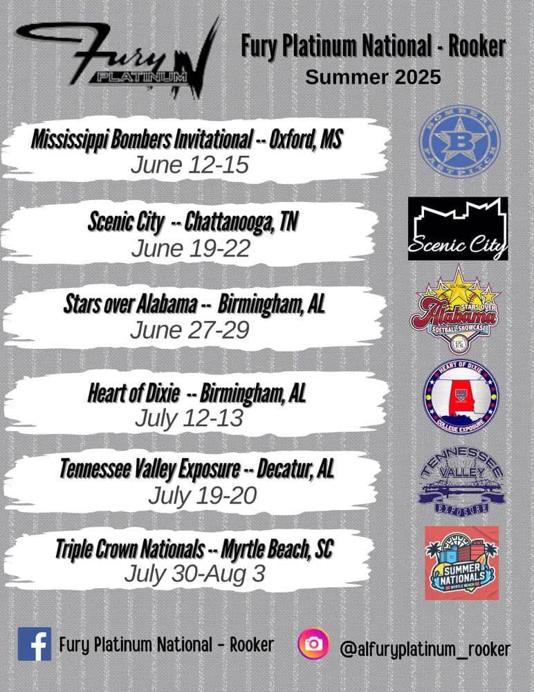 Savannah Wood (@savannahw_33) on Twitter photo Can’t wait to get this summer started with @furyplatinum @furyrooker 16U! Hope to see you there! @connectsports_ <a href="/TCSFastpitch/">TC Fastpitch</a> <a href="/DCEliteSoftball/">DC Elite Softball</a> @usasoftballofal <a href="/thealliancefp/">The Alliance Fastpitch</a> <a href="/Softball_Home/">Softball Home🥎</a> <a href="/softball_dugout/">The Softball Dugout</a> <a href="/LegacyLegendsS1/">Legacy & Legends Softball</a> <a href="/NSR_Softball/">NSR_Softball</a> <a href="/rachelbrownnsr/">Rachel Brown</a> #nsrathlete #furyplatinum Can’t wait to get this summer started with @furyplatinum @furyrooker 16U! Hope to see you there! @connectsports_ <a href="/TCSFastpitch/">TC Fastpitch</a> <a href="/DCEliteSoftball/">DC Elite Softball</a> @usasoftballofal <a href="/thealliancefp/">The Alliance Fastpitch</a> <a href="/Softball_Home/">Softball Home🥎</a> <a href="/softball_dugout/">The Softball Dugout</a> <a href="/LegacyLegendsS1/">Legacy & Legends Softball</a> <a href="/NSR_Softball/">NSR_Softball</a> <a href="/rachelbrownnsr/">Rachel Brown</a> #nsrathlete #furyplatinum