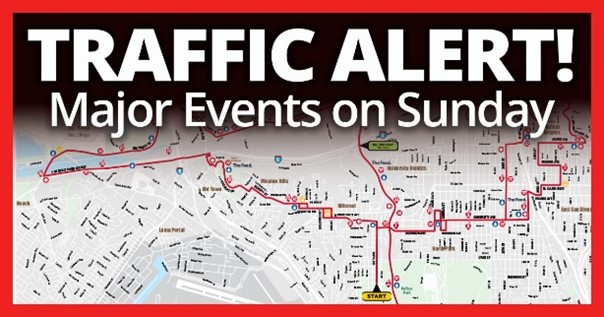 SDConventionCtr's tweet image. Downtown will be busy tomorrow, June 1!
Streets will be congested due to Rock 'n' Roll Marathon road closures and Padres gameday traffic. Plan ahead and consider using @sdmts.
Road closure details: runrocknroll.com/san-diego-road…