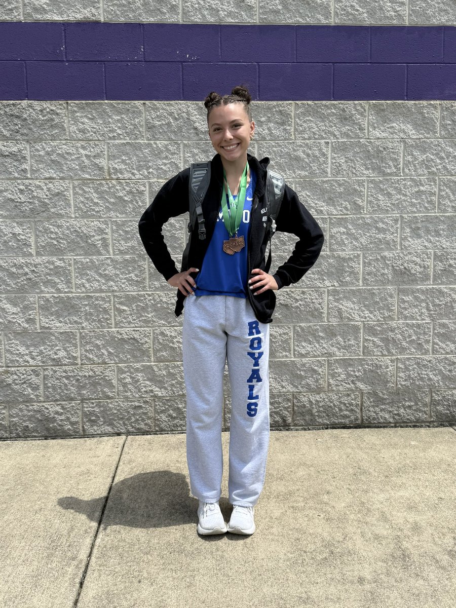 And just like that we’re State Bound! The girls 4x2 Team placed 4th and booked their ticket to Columbus. Sophia Gilliland also placed 5th in Long Jump!
