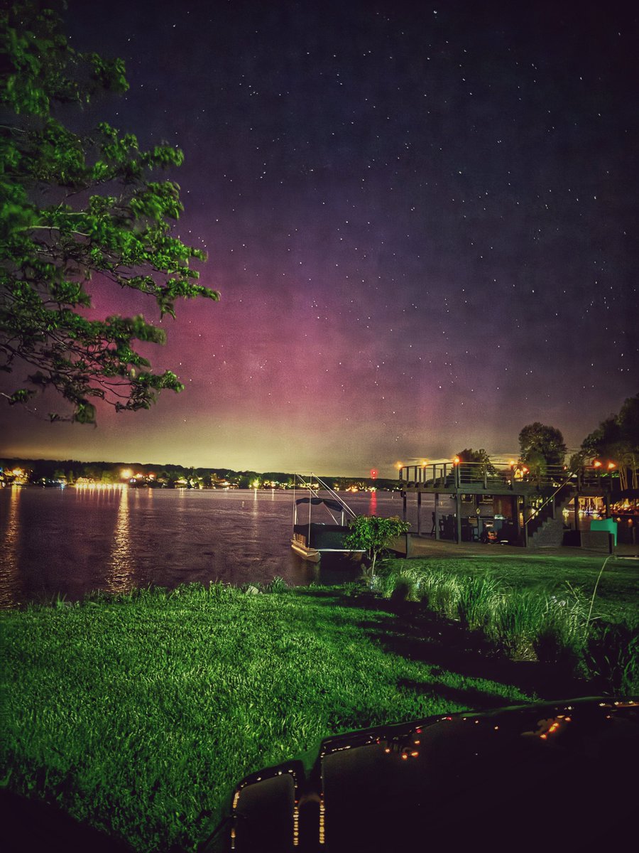 Taken during the northern lights at the Apple Valley Lake in Knox County Ohio - Sam. #northernlights #AuroraBorealis #applevalley #applevalleylake #applevalleyohio #longexposure #nightphotography #ohiolake #ohioboating #outdoors #mothernature #sammillersells