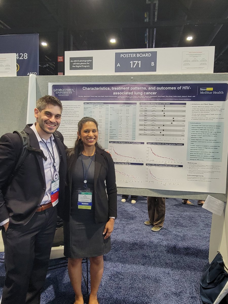 Joshua Reuss (@joshua_reuss) on Twitter photo Congratulations to our 🌟 fellow <a href="/TinaRoyMD/">Tina Roy, MD</a> exploring clinical characteristics & treatment outcomes in people living with HIV who develop lung cancer. <a href="/LombardiCancer/">Georgetown Lombardi</a>. #ASCO25 Congratulations to our 🌟 fellow <a href="/TinaRoyMD/">Tina Roy, MD</a> exploring clinical characteristics & treatment outcomes in people living with HIV who develop lung cancer. <a href="/LombardiCancer/">Georgetown Lombardi</a>. #ASCO25