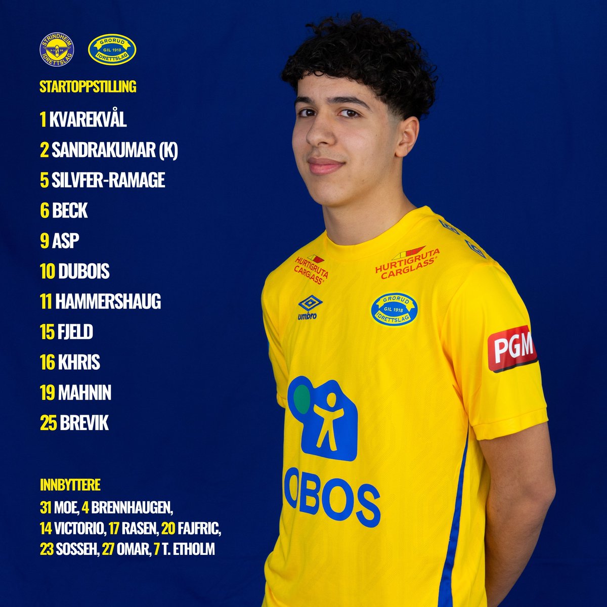 Her er Alreks utvalgte til dagens kamp mot Strindheim! 💛💙

Kampen ser du på Direktesport fra 15:55! 🎥📺