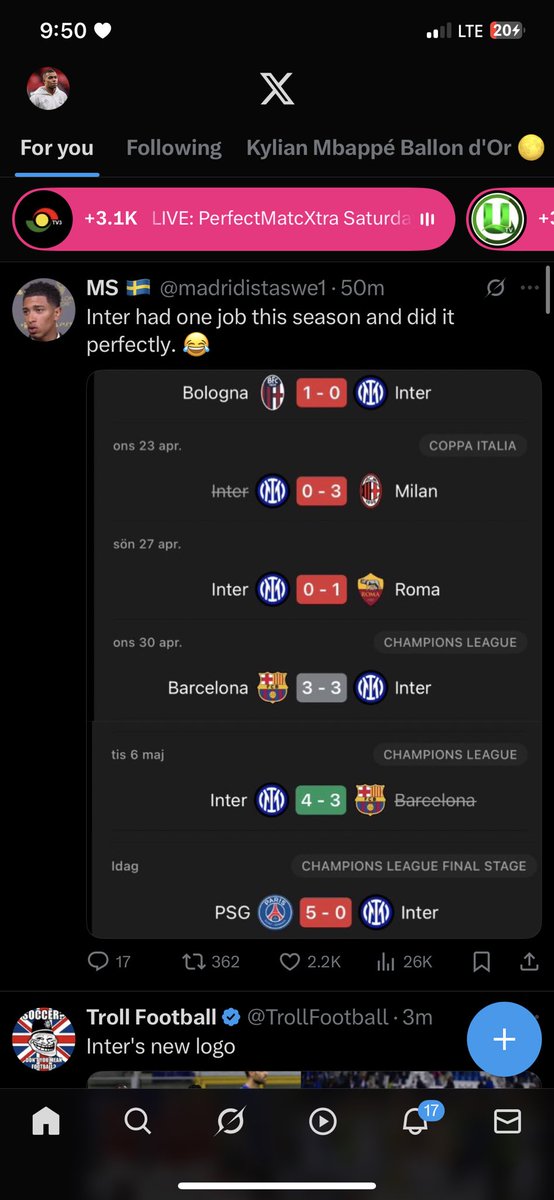 <a href="/FabrizioRomano/">Fabrizio Romano</a> Inter had one job this season and did it perfectly. 😂