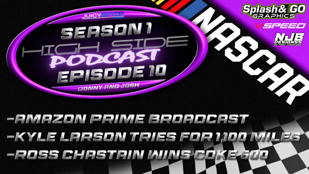 The High Side Podcast (@highsidepod) on Twitter photo Episode 10: <a href="/KyleLarsonRacin/">Kyle Larson</a> double attempt does not go as planned, <a href="/NASCAR/">NASCAR</a> on <a href="/PrimeVideo/">Prime Video</a> and <a href="/RossChastain/">Ross Chastain</a> wins 1st career Coca-Cola 600! 🍉
Like | Comment | Subscribe
<a href="/juicyspydr/">JUICYSPYDR Studios</a> <a href="/DWKight/">Donald Kight</a> <a href="/RubbinsRacin_88/">Josh Adams</a>
youtu.be/Wscgn_ZRGDY?si… Episode 10: <a href="/KyleLarsonRacin/">Kyle Larson</a> double attempt does not go as planned, <a href="/NASCAR/">NASCAR</a> on <a href="/PrimeVideo/">Prime Video</a> and <a href="/RossChastain/">Ross Chastain</a> wins 1st career Coca-Cola 600! 🍉
Like | Comment | Subscribe
<a href="/juicyspydr/">JUICYSPYDR Studios</a> <a href="/DWKight/">Donald Kight</a> <a href="/RubbinsRacin_88/">Josh Adams</a>
youtu.be/Wscgn_ZRGDY?si…
