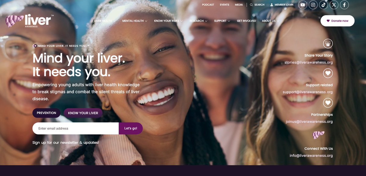 LiverAwarenessFoundation (LAF) (@liverawareness) on Twitter photo We're officially live!
Learn more 👉 liverawareness.org
Mind Your Liver. It Needs You.™
<a href="/LizLeeNP/">Liz Lee</a> <a href="/Jenn_Flemming/">Jennifer Flemming</a> <a href="/juanpabloarab/">Juan Pablo (JP) Arab, MD </a>
#MindYourLiver #ALD #MASLD #LiverHealth #LiverDisease #StigmaEndsNow #MedTwitter. We're officially live!
Learn more 👉 liverawareness.org
Mind Your Liver. It Needs You.™
<a href="/LizLeeNP/">Liz Lee</a> <a href="/Jenn_Flemming/">Jennifer Flemming</a> <a href="/juanpabloarab/">Juan Pablo (JP) Arab, MD </a>
#MindYourLiver #ALD #MASLD #LiverHealth #LiverDisease #StigmaEndsNow #MedTwitter.