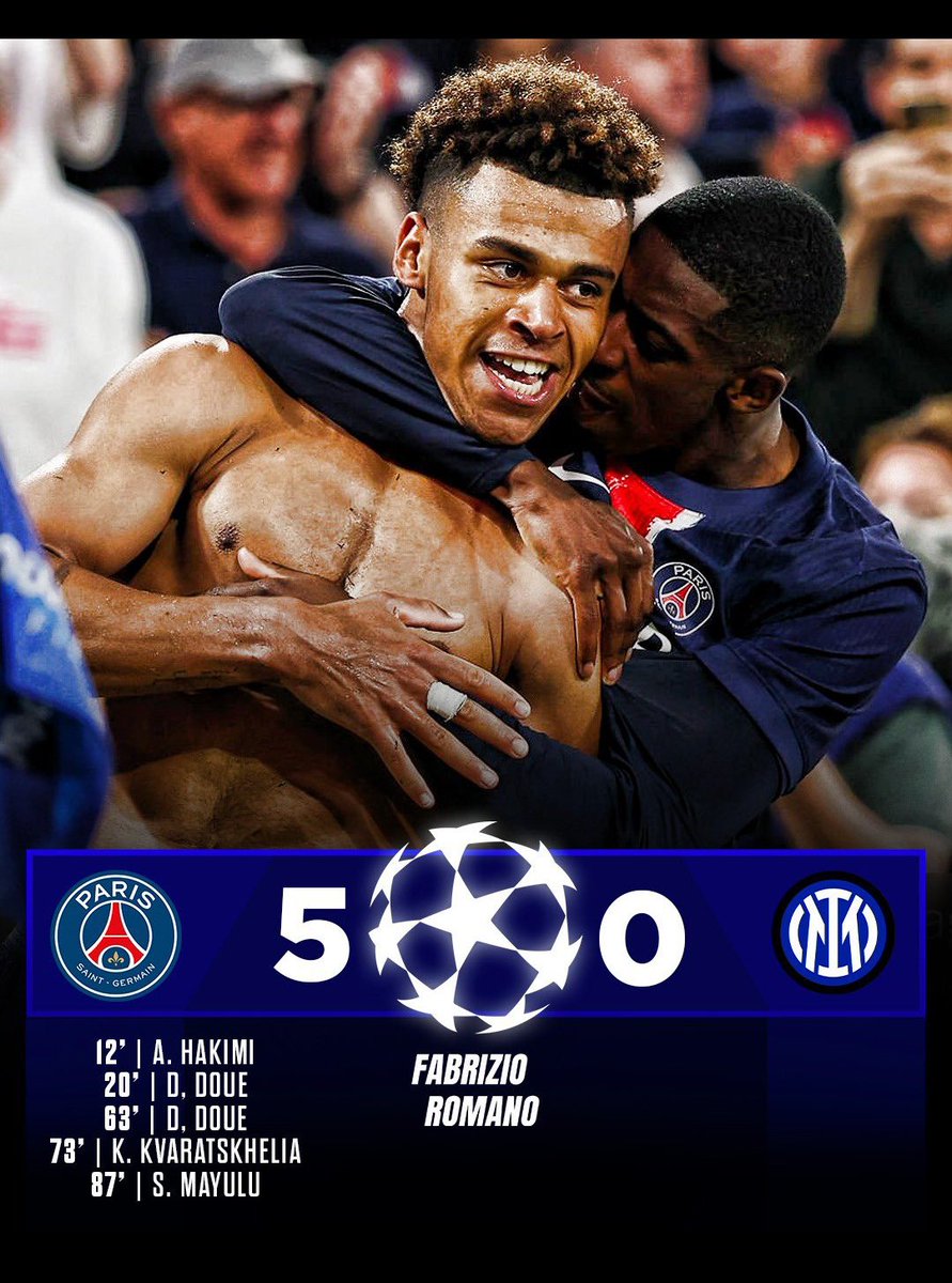 iamsexyjoe's tweet photo. largest margin in Champions League history. PSG did it in styleππͺ , #1sttitle #psginter #football #ligue1 #champions #uefachampionsleaue https://t.co/fspvW9W7uC