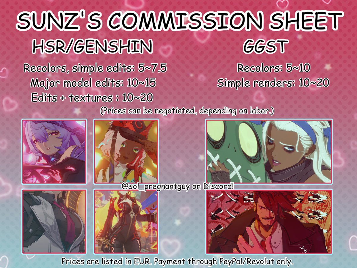 sunzundertale's tweet image. hai everyone ^_^ i'm trying to make some cash to go to EVO france, so if you're interested in my wares please shoot me a DM!!